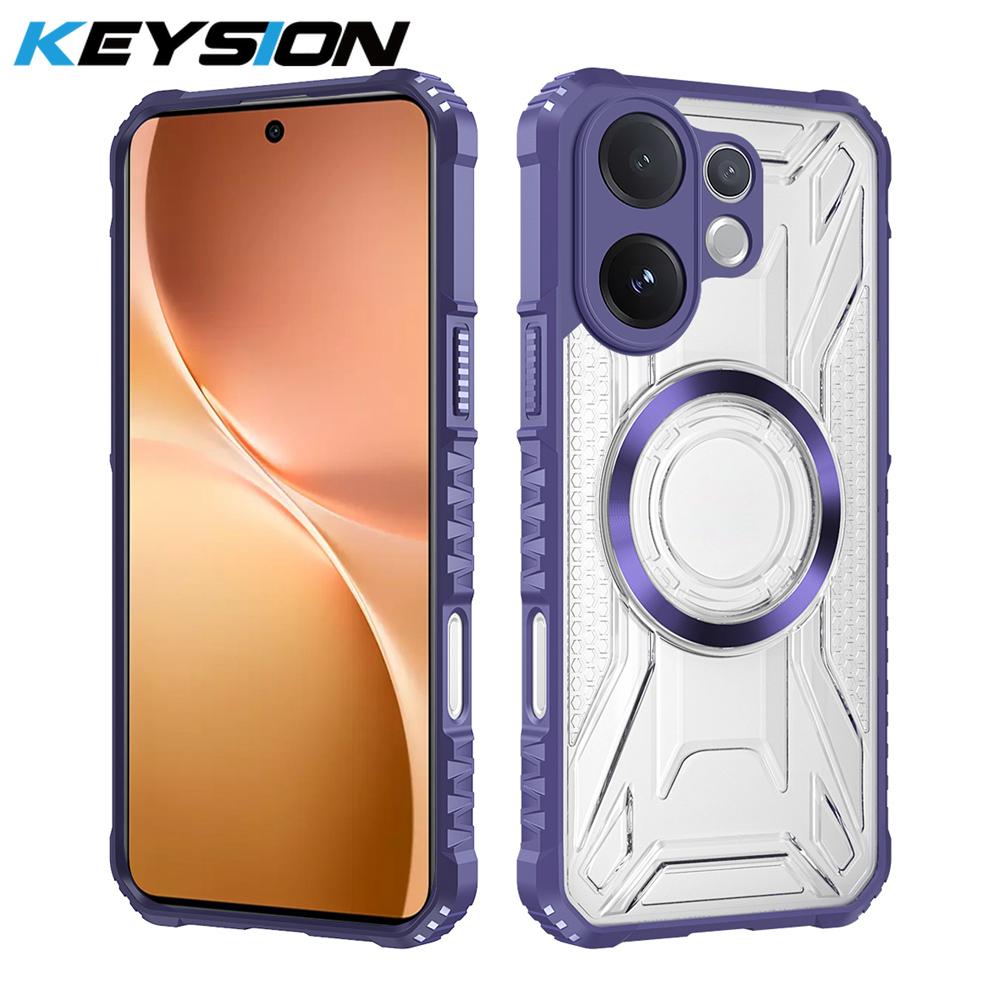 KEYSION Transparent Magnetic Case for VIVO V60 Soft Silicone+PC Heavy Duty Shockproof Phone Back Cover for for VIVO V60 5G for VIVO V60 фиолетовый
KEYSION Transparent Magnetic Case for VIVO V60 Soft Silicone+PC Heavy Duty Shockproof Phone Back Cover for for VIVO V60 5G for VIVO V60 фиолетовый