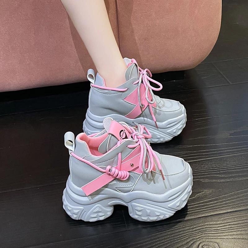 10СМ Каблуки Кроссовки на платформе Мода Толстая подошва Повседневная обувь для женщин Дышащий комфорт Женские массивные кроссовки Zapatos Mujer 34 серый
10СМ Каблуки Кроссовки на платформе Мода Толстая подошва Повседневная обувь для женщин Дышащий комфорт Женские массивные кроссовки Zapatos Mujer 34 серый