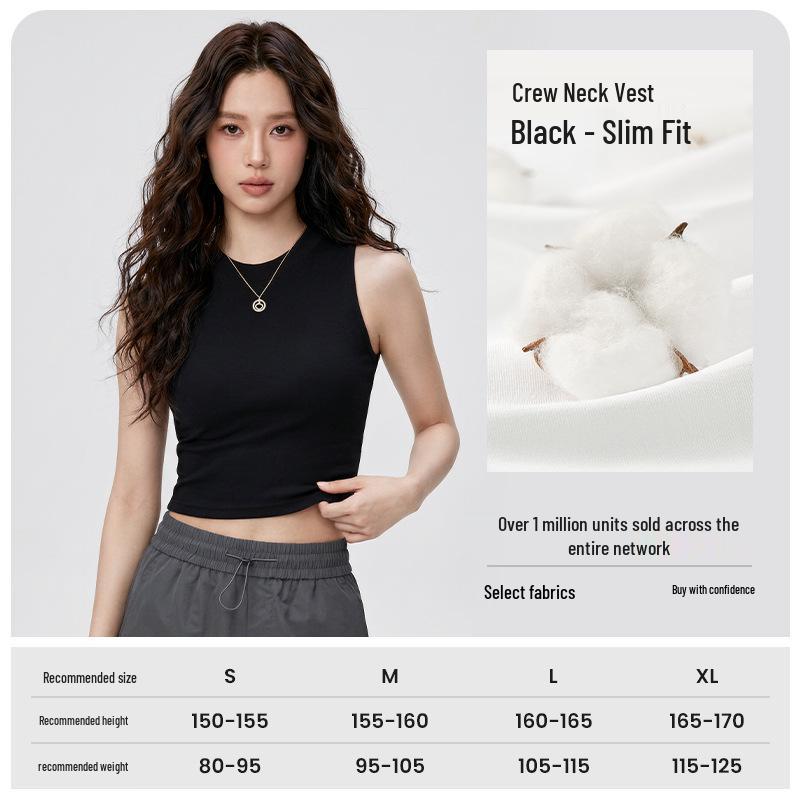 Women s Slim-Fit Round Neck Sleeveless Vest for Layering or Outerwear - 2026 Spring/Summer Trendy T-Shirt Extra Large (115-125 jin)
Women s Slim-Fit Round Neck Sleeveless Vest for Layering or Outerwear - 2026 Spring/Summer Trendy T-Shirt Extra Large (115-125 jin)