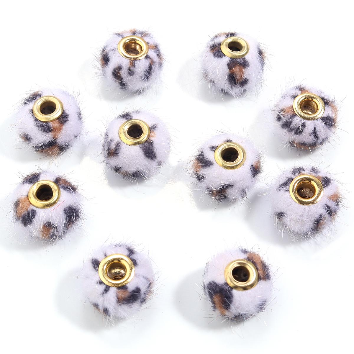 10Pcs Colorful Leopard Print Beads Imitation Horsehair Plush Ball Beads Loose Spacer Beads For Jewelry Making DIY Accessories білий
10Pcs Colorful Leopard Print Beads Imitation Horsehair Plush Ball Beads Loose Spacer Beads For Jewelry Making DIY Accessories білий