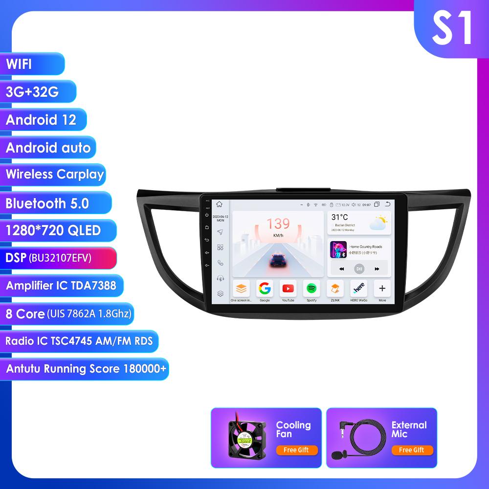 Ossuret Car Intelligent Systems 2din Android Car Radio for Honda CR-V 4th 2012-2016 Intelligent Multimedia Video GPS Carplay Auto 4G Autoradio WIFI S1 8Core 3G 32G
Ossuret Car Intelligent Systems 2din Android Car Radio for Honda CR-V 4th 2012-2016 Intelligent Multimedia Video GPS Carplay Auto 4G Autoradio WIFI S1 8Core 3G 32G