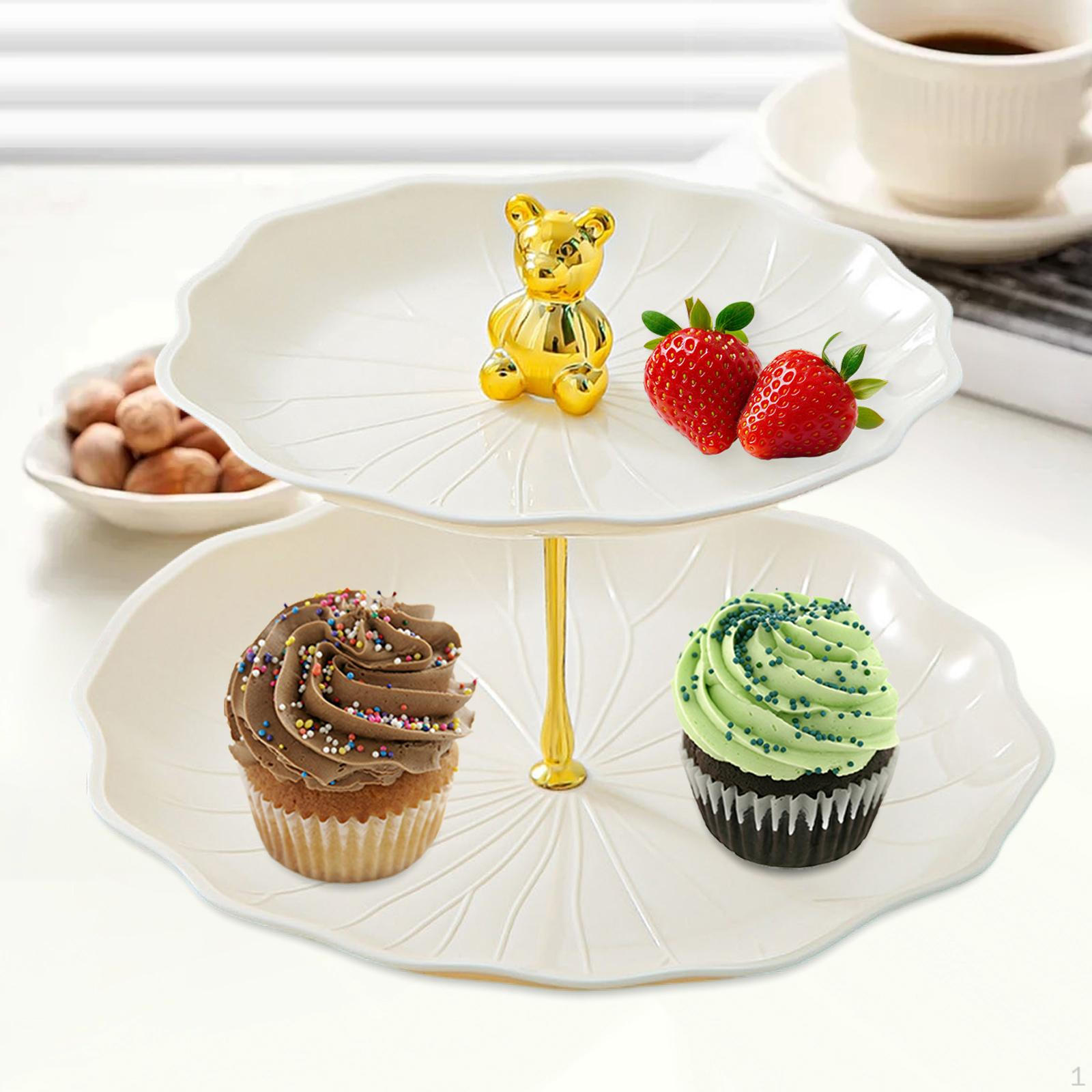 Dessert Cupcake Stand 2 Tier Display Multipurpose Pastry Serving Tray Cake Rack for Beige with Gold Bear
Dessert Cupcake Stand 2 Tier Display Multipurpose Pastry Serving Tray Cake Rack for Beige with Gold Bear