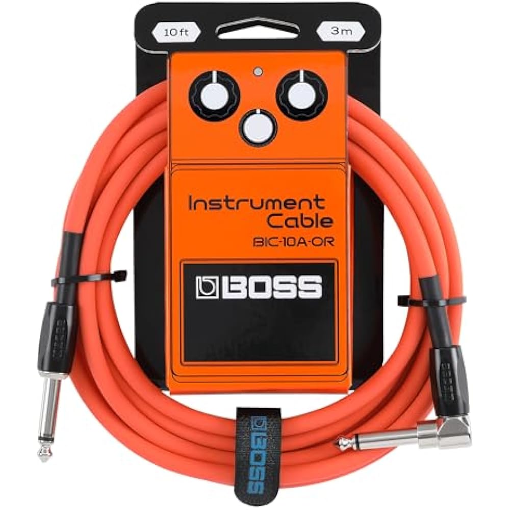 BOSS Boss BIC-10A-OR Guitar Cable Orange 3m L Type - Straight Type Oxygen-free Braided Cable
BOSS Boss BIC-10A-OR Guitar Cable Orange 3m L Type - Straight Type Oxygen-free Braided Cable