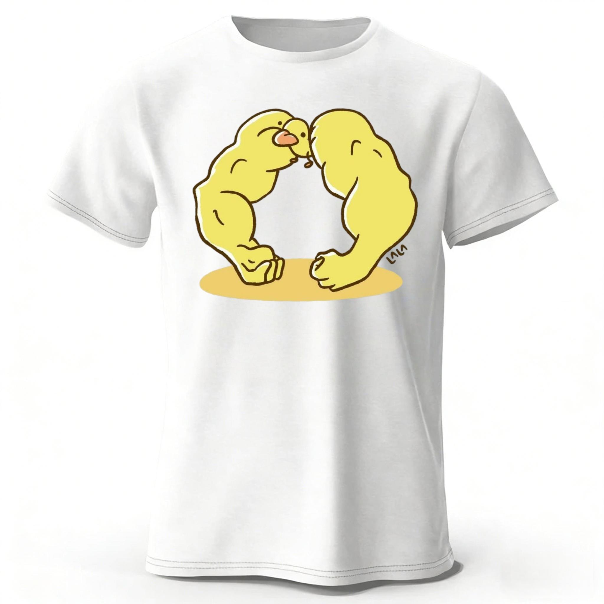 New Muscle Fitness Duck Print Pure Cotton Mens Sports Running Fitness Short Sleeved Simple Style Plus Loose Casual Tshirt 4XL
New Muscle Fitness Duck Print Pure Cotton Mens Sports Running Fitness Short Sleeved Simple Style Plus Loose Casual Tshirt 4XL