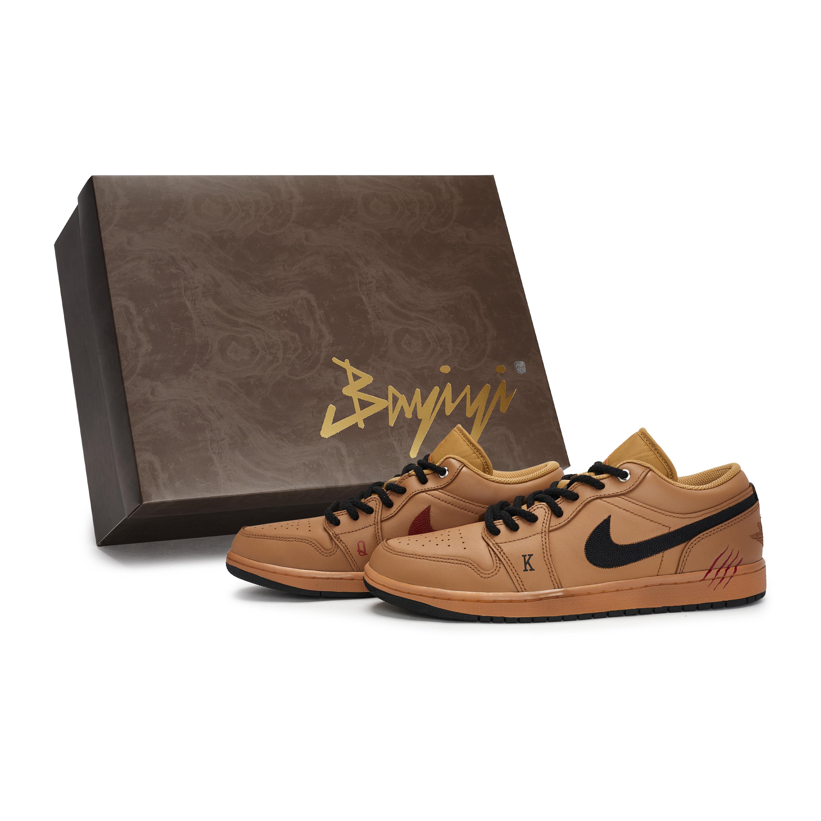 Jordan Air Jordan 1 Slip Resistant Abrasion Resistant Low top Vintage Basketball Shoes Men s Black Brown Tan HQ3603-201(Team80-S-BOX) 44.5
Jordan Air Jordan 1 Slip Resistant Abrasion Resistant Low top Vintage Basketball Shoes Men s Black Brown Tan HQ3603-201(Team80-S-BOX) 44.5