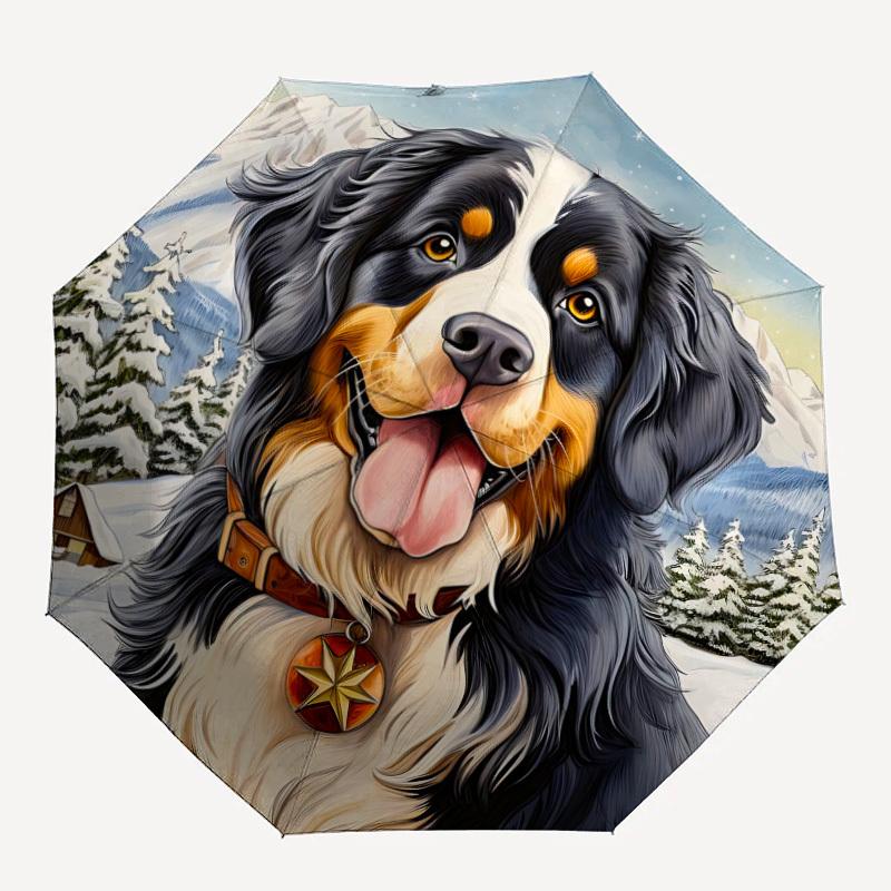 1pc Winter Mountains Dog Automatic Folding Umbrella, Sturdy And Durable Automatic Folding Umbrella with 8 Ribs, Convenient for Outdoor Use023
1pc Winter Mountains Dog Automatic Folding Umbrella, Sturdy And Durable Automatic Folding Umbrella with 8 Ribs, Convenient for Outdoor Use023