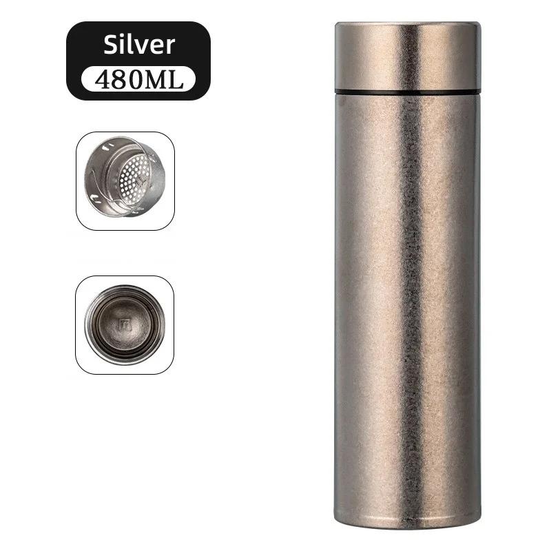 JUSTINLAU Pure Titanium Insulated Cups Men&Women Water Cup Portable Business Office Cup Titanium Cup Hot& Cold Insulation Bottle 480ml срібний
JUSTINLAU Pure Titanium Insulated Cups Men&Women Water Cup Portable Business Office Cup Titanium Cup Hot& Cold Insulation Bottle 480ml срібний