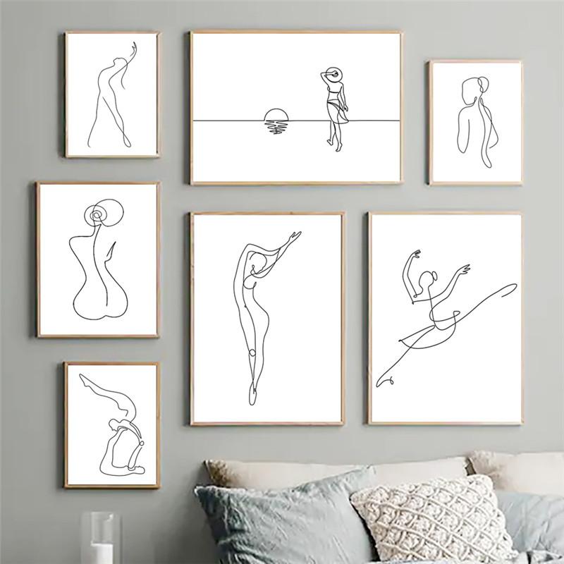 Абстрактные линии персонажей, картина, минималистичная настенная живопись, скандинавский дизайн, принты и постеры для дома
Абстрактные линии персонажей, картина, минималистичная настенная живопись, скандинавский дизайн, принты и постеры для дома