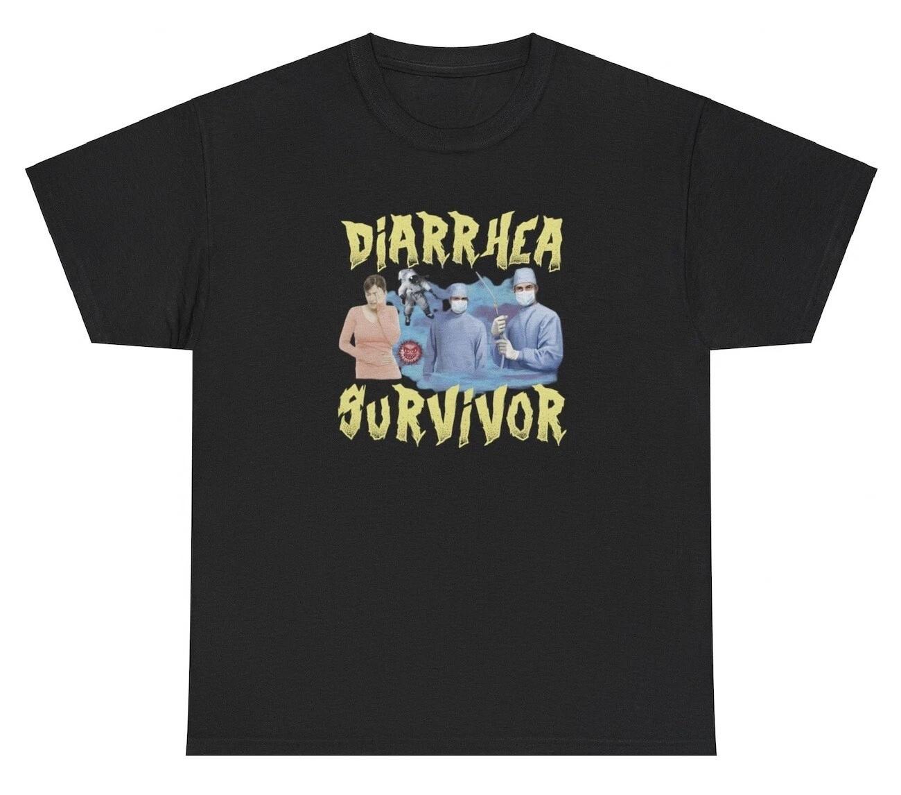 Diarrhea Survivor T Shirt Funny Sarcastic Tummy Hurts Ironic Meme Gift Tee XL
Diarrhea Survivor T Shirt Funny Sarcastic Tummy Hurts Ironic Meme Gift Tee XL