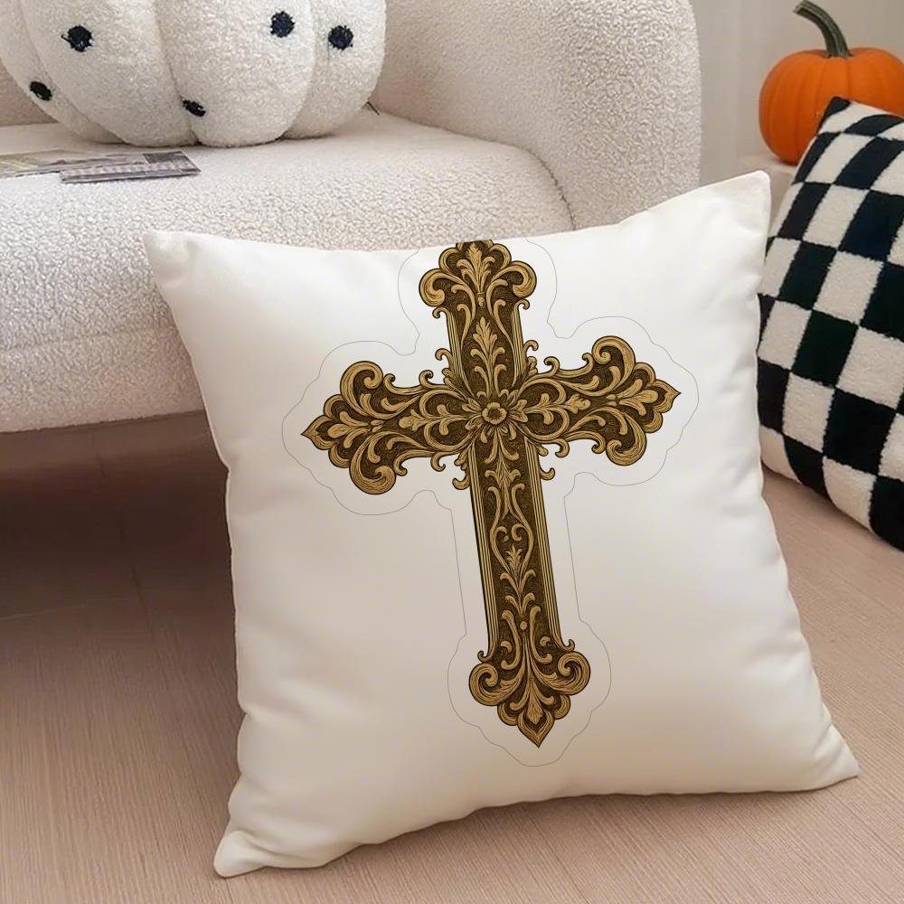 bBaroque Gold Cross European Style Cushion Cover Throw Pillow Cover Hidden Button Durable Polyester Chair Cushion 30X30cm
bBaroque Gold Cross European Style Cushion Cover Throw Pillow Cover Hidden Button Durable Polyester Chair Cushion 30X30cm