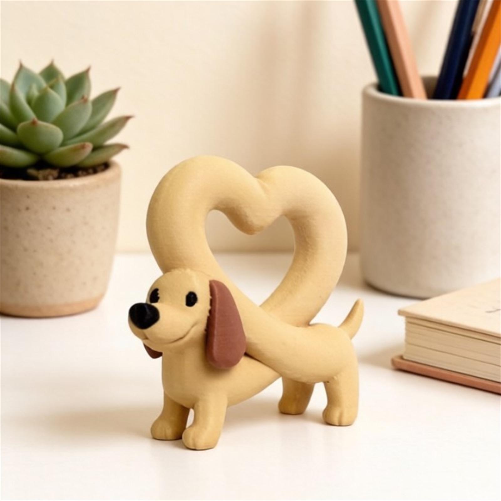 3D Printed Heart Shaped Dog Figurine Decorative Sculpture Home Office Desk Ornament Gift Idea Unique Design Lightweight Material One Size
3D Printed Heart Shaped Dog Figurine Decorative Sculpture Home Office Desk Ornament Gift Idea Unique Design Lightweight Material One Size