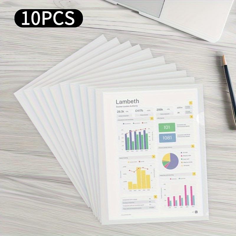 10 Pcs L-shaped folder plastic PP transparent single-page folder A4 two-page set office document storage and organization чистий
10 Pcs L-shaped folder plastic PP transparent single-page folder A4 two-page set office document storage and organization чистий