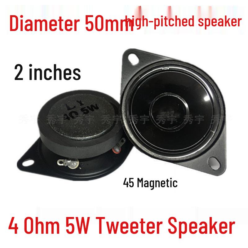 2-inch 45-Magnet 4-Ohm 5W Bright Cone Tweeter 50mm Oval Subwoofer Speaker
2-inch 45-Magnet 4-Ohm 5W Bright Cone Tweeter 50mm Oval Subwoofer Speaker