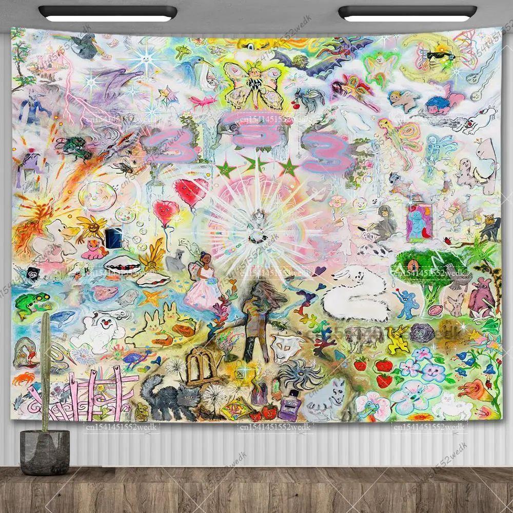 Tapestry 333 bladee hippie album cover 75x100 чорний
Tapestry 333 bladee hippie album cover 75x100 чорний