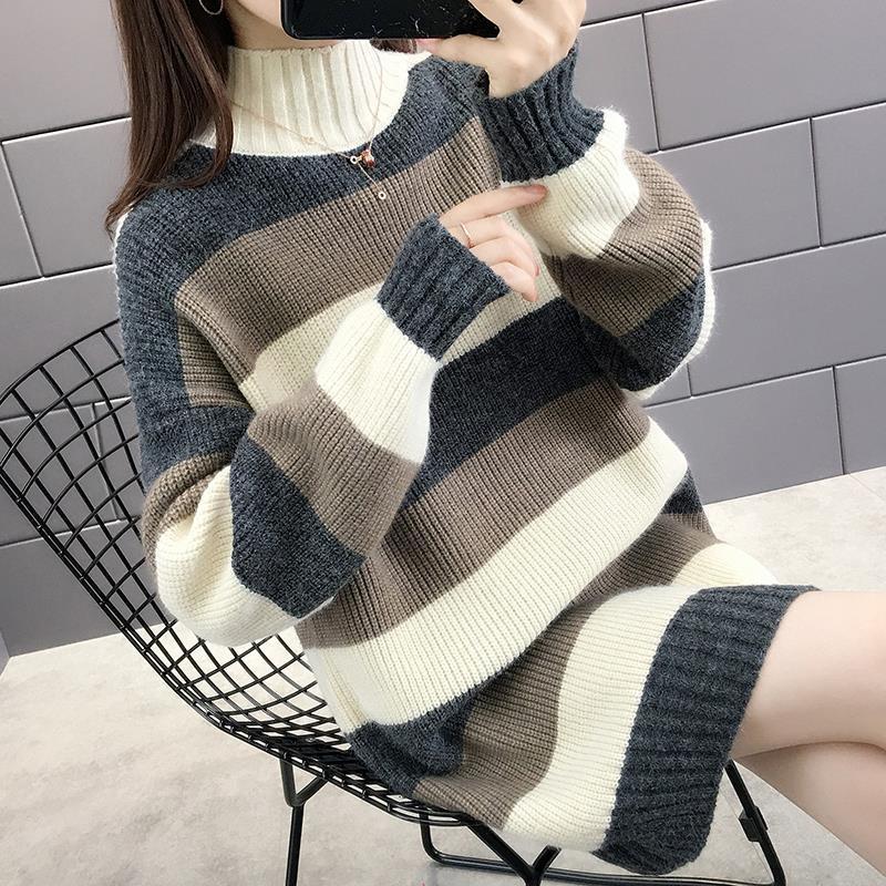 Women s Oversized Striped Sweater Mock Neck Color Block Knit Midi Dress M бежевий
Women s Oversized Striped Sweater Mock Neck Color Block Knit Midi Dress M бежевий