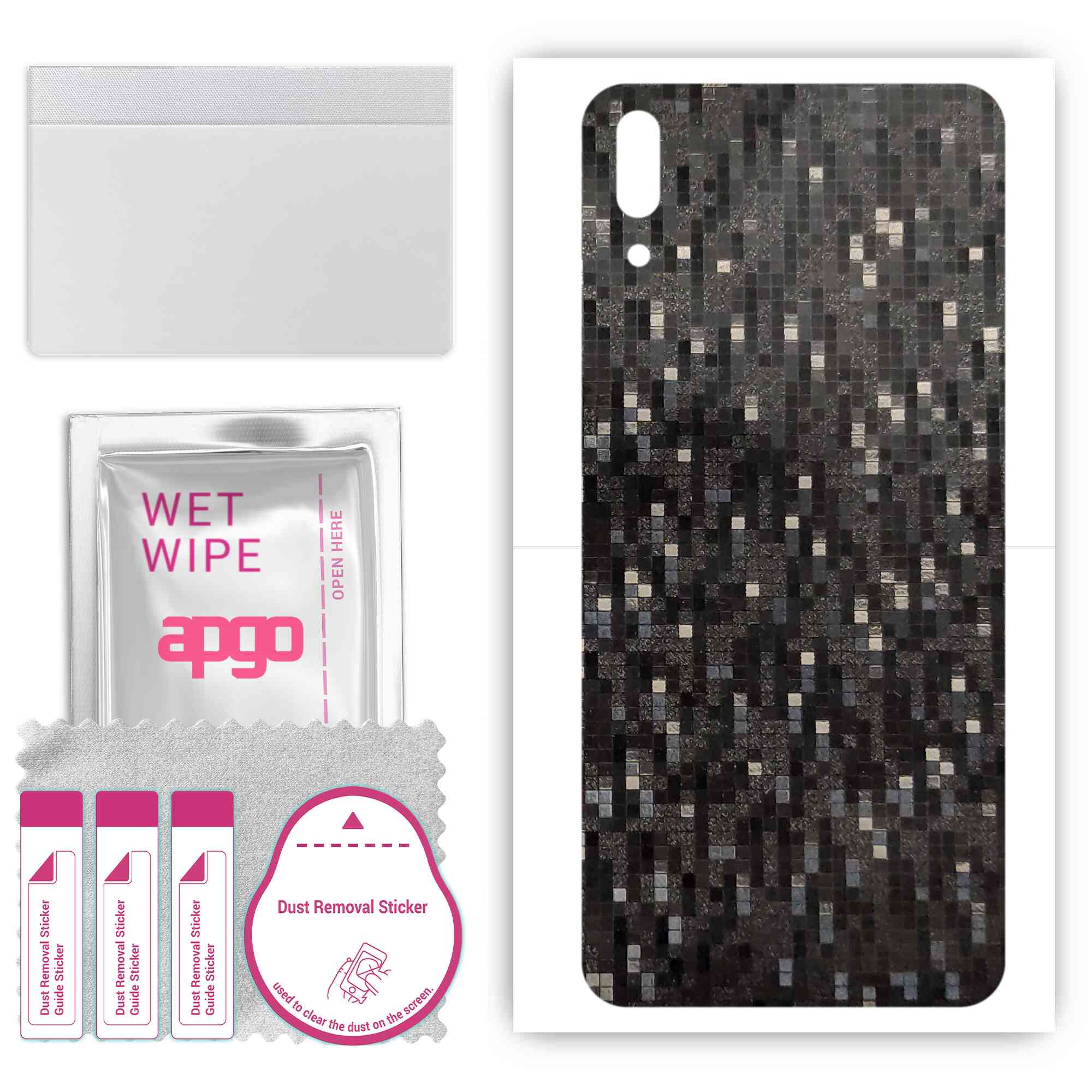apgo Protective Skin Sticker for the back compatible with Huawei Enjoy 9, Wrap Film, Foil, Vinyl - Pattern Carbon Black Pixel
apgo Protective Skin Sticker for the back compatible with Huawei Enjoy 9, Wrap Film, Foil, Vinyl - Pattern Carbon Black Pixel