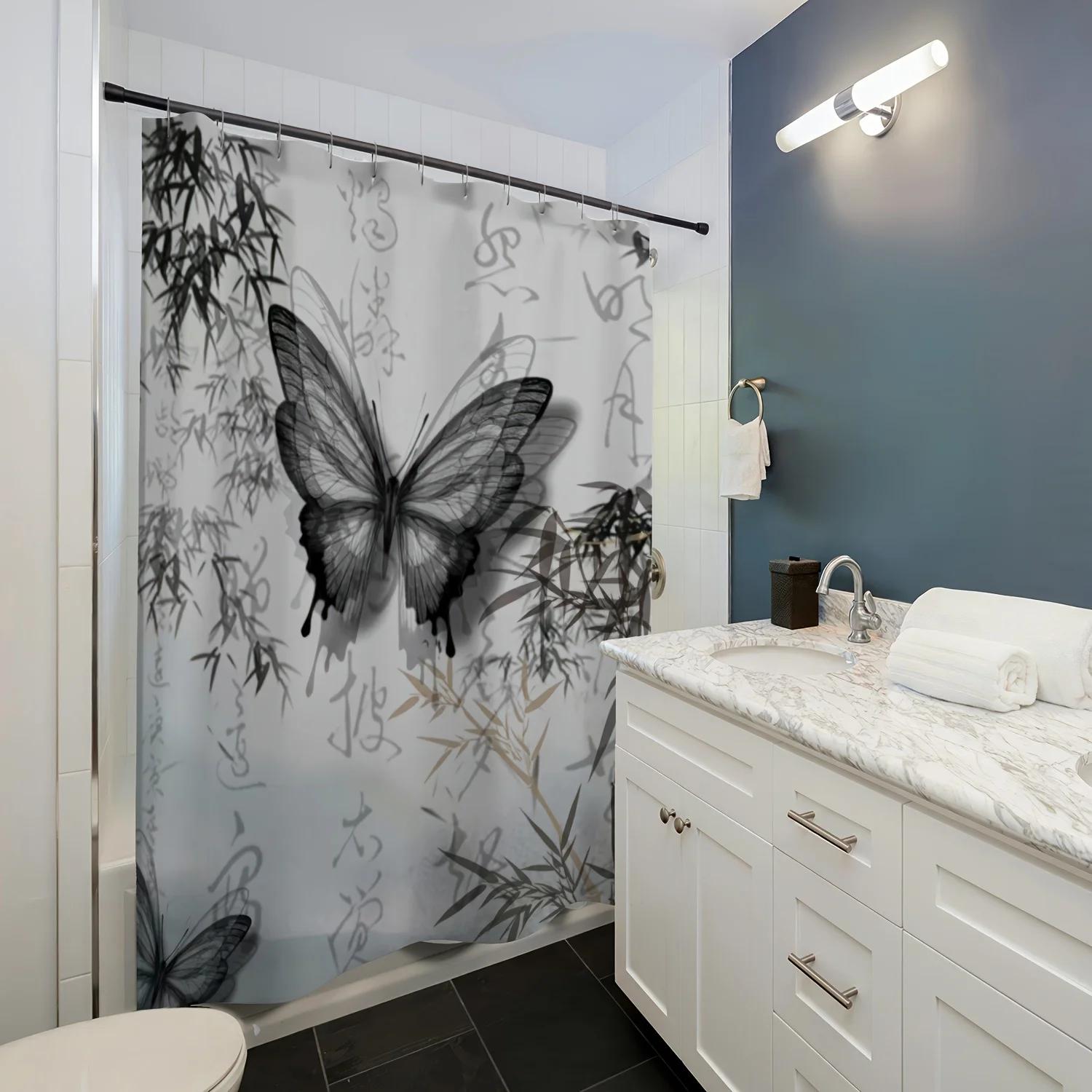 Elegant Butterfly Sketch Shower Curtain - Water-Resistant, Easy to Clean, Adds a Touch of Artistic Grace to Your Bathroom Decor W90xH180cm
Elegant Butterfly Sketch Shower Curtain - Water-Resistant, Easy to Clean, Adds a Touch of Artistic Grace to Your Bathroom Decor W90xH180cm