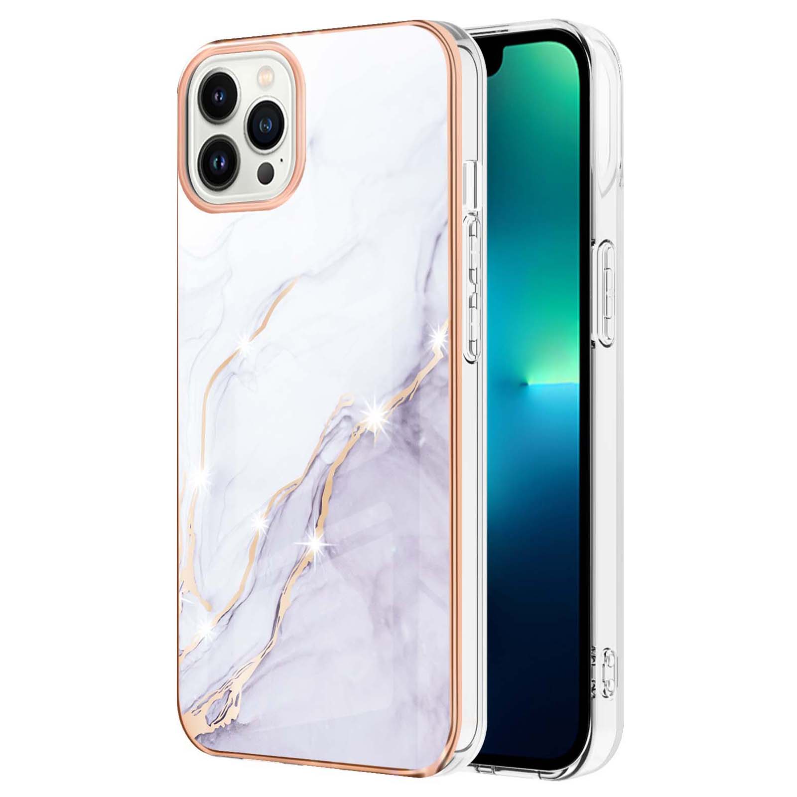 For iPhone 15 Pro TPU Case with IMD Marble Pattern Electroplated Back Cover White 006
For iPhone 15 Pro TPU Case with IMD Marble Pattern Electroplated Back Cover White 006