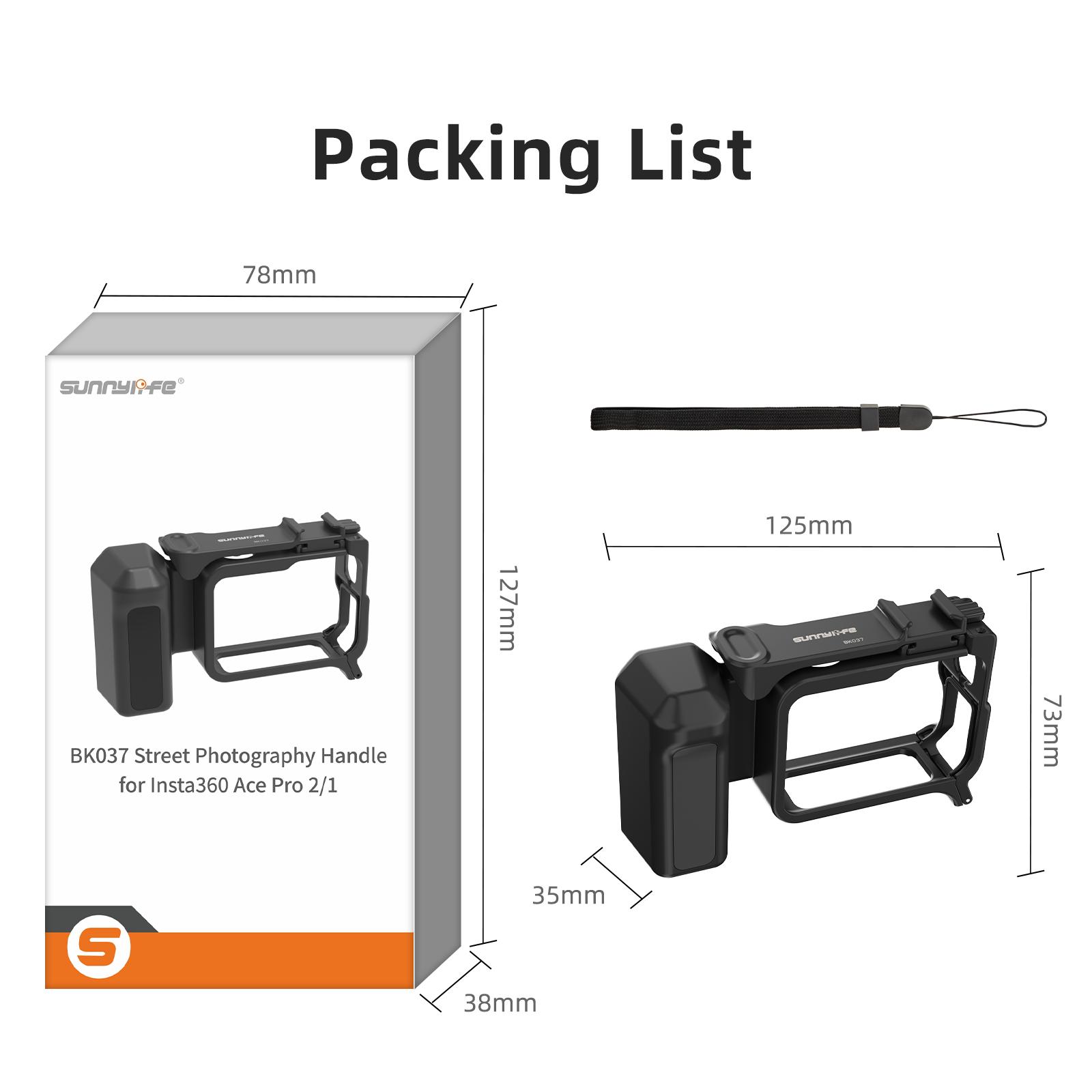 Street Grip Kit For Insta360 Ace Pro 2/Ace pro1 Hand Grip Mount Quick Release Rabbit Cage with Shutter Button Protective Frame
Street Grip Kit For Insta360 Ace Pro 2/Ace pro1 Hand Grip Mount Quick Release Rabbit Cage with Shutter Button Protective Frame