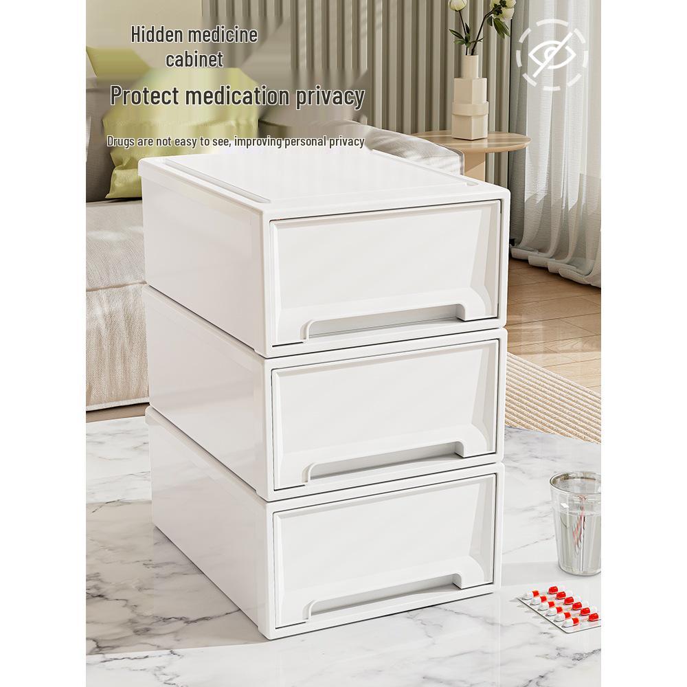 Yi Mi Ka Multi-Layer Medicine Storage Box: Family Pack, Drawer-Type, Transparent White Rack for Household Use Pure White Drawer Small 1-pack
Yi Mi Ka Multi-Layer Medicine Storage Box: Family Pack, Drawer-Type, Transparent White Rack for Household Use Pure White Drawer Small 1-pack