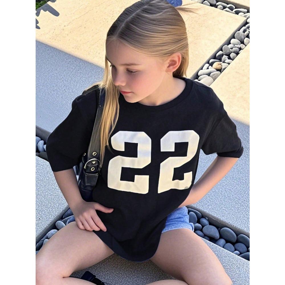 Number 22 Graphic Print Round Neck Short Sleeve T-shirt Girls and Boys Summer Casual Simple Short Sleeve T-shirt 100 чёрный
Number 22 Graphic Print Round Neck Short Sleeve T-shirt Girls and Boys Summer Casual Simple Short Sleeve T-shirt 100 чёрный