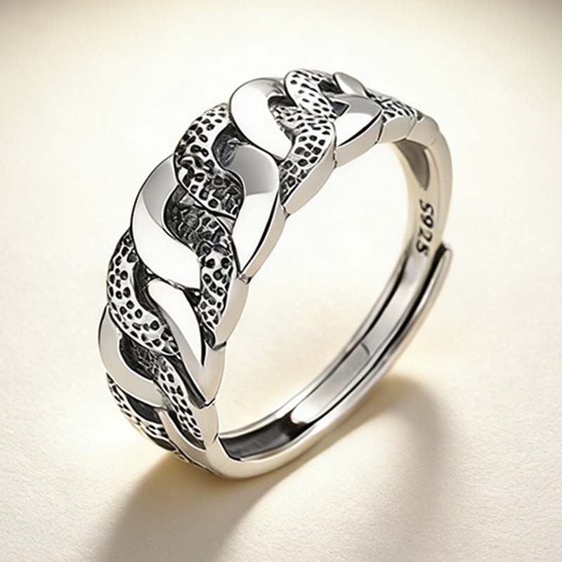 925 Sterling Silver Rings for Women Couple Minimalist Handmade Vintage Chain Ring Fine Jewelry Birthday Gift Prevent Allergy resizable
925 Sterling Silver Rings for Women Couple Minimalist Handmade Vintage Chain Ring Fine Jewelry Birthday Gift Prevent Allergy resizable
