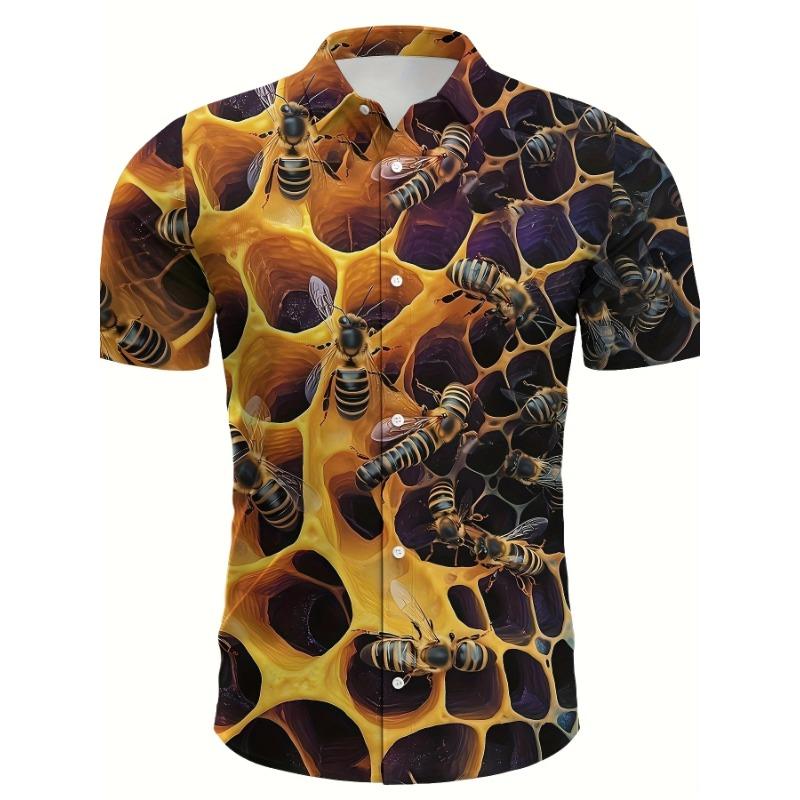 Retro Hawaiian Bee Print Shirt for Men Vacation Casual Short Sleeve Funny Shirts Streetwear Fashion Honey Insect Bee Blouse 2XL
Retro Hawaiian Bee Print Shirt for Men Vacation Casual Short Sleeve Funny Shirts Streetwear Fashion Honey Insect Bee Blouse 2XL