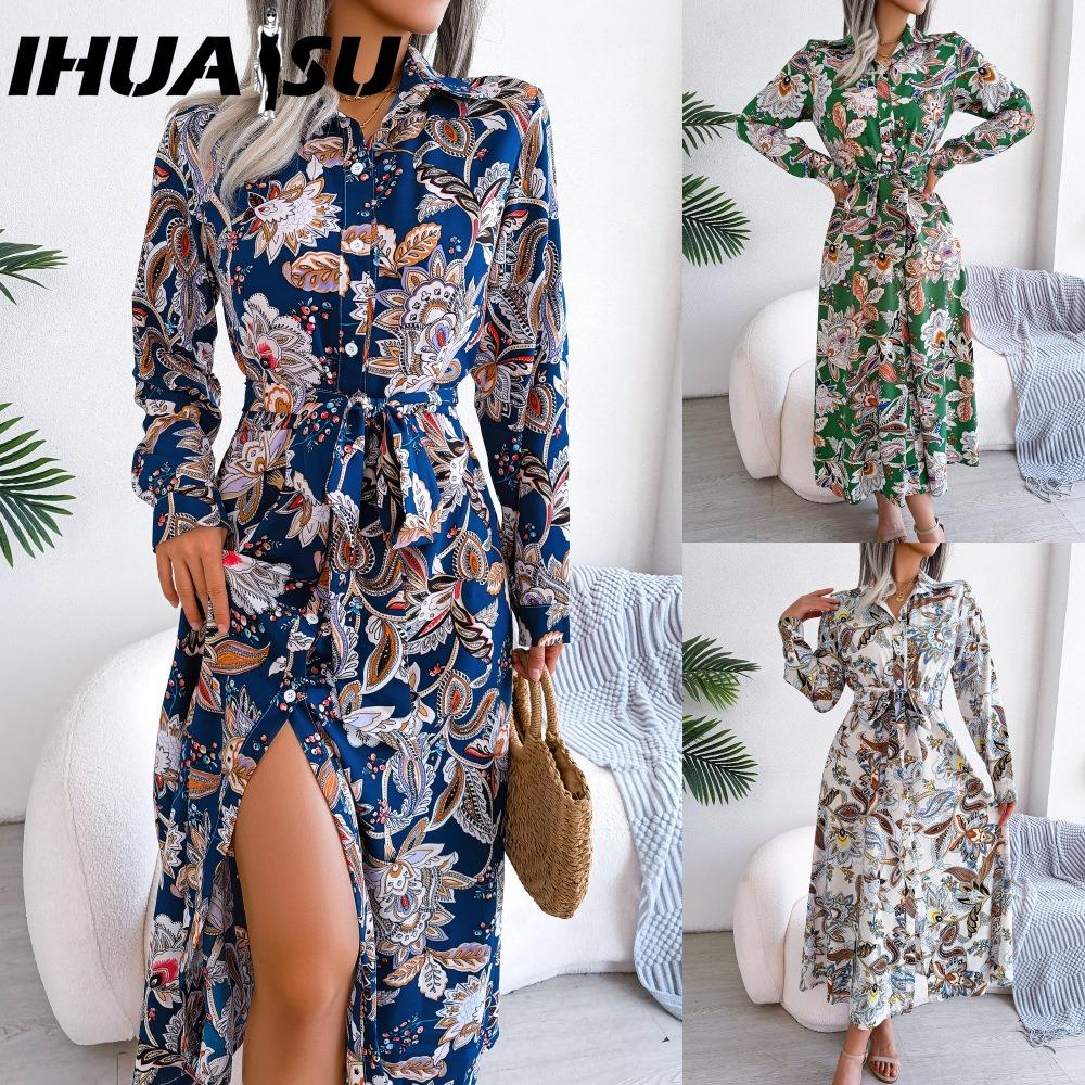 IHUASU Women s Retro Floral Collar Long Sleeve Shirt Dress for Spring Summer XL зелений
IHUASU Women s Retro Floral Collar Long Sleeve Shirt Dress for Spring Summer XL зелений