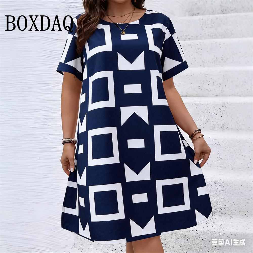 Elegant Fashion Polka Dot Striped Print Women S Dresses Summer Plus Size Short Sleeve Loose Dress Casual O-Neck Woman s Clothing 6XL
Elegant Fashion Polka Dot Striped Print Women S Dresses Summer Plus Size Short Sleeve Loose Dress Casual O-Neck Woman s Clothing 6XL
