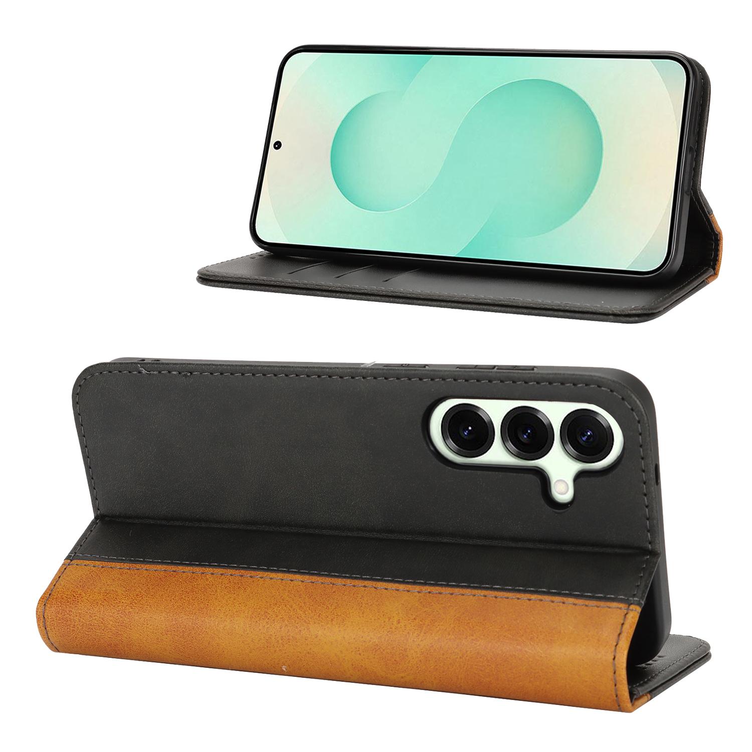 For Samsung Galaxy S25+ Case Calf Texture 3 Card Slots Color Splicing Leather Phone Cover Rose Gold+Rose
For Samsung Galaxy S25+ Case Calf Texture 3 Card Slots Color Splicing Leather Phone Cover Rose Gold+Rose