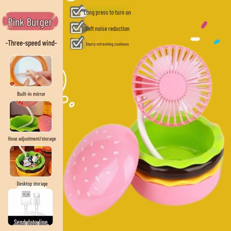 Cute USB Rechargeable Silent Desktop Fan with Storage Refer to details рожевий
Cute USB Rechargeable Silent Desktop Fan with Storage Refer to details рожевий