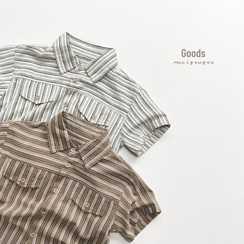 Kids Cotton Korean Mori Style Striped T-Shirt - Trendy Summer Short-Sleeve Top for Boys & Girls 130cm кавовий
Kids Cotton Korean Mori Style Striped T-Shirt - Trendy Summer Short-Sleeve Top for Boys & Girls 130cm кавовий
