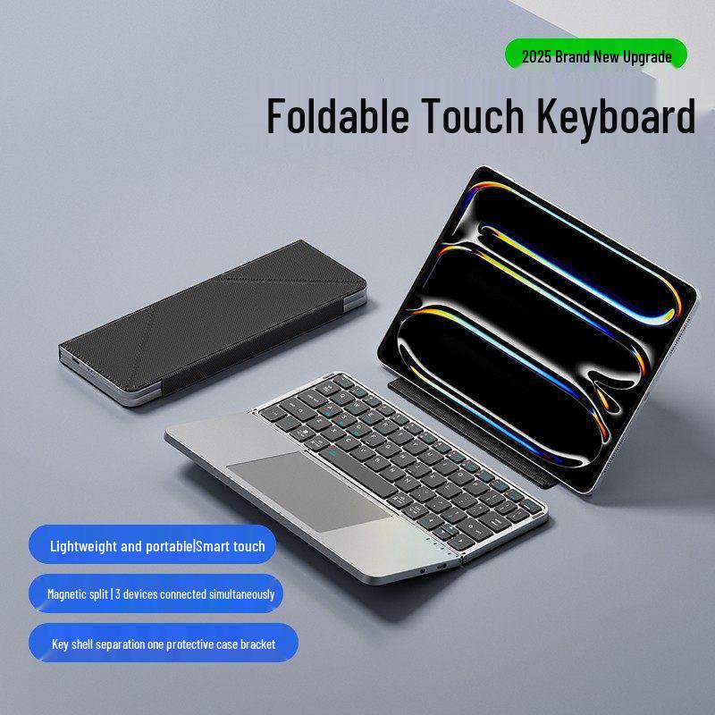 Wireless Bluetooth Foldable Keyboard with Leather Stand for Tablets and Phones
Wireless Bluetooth Foldable Keyboard with Leather Stand for Tablets and Phones