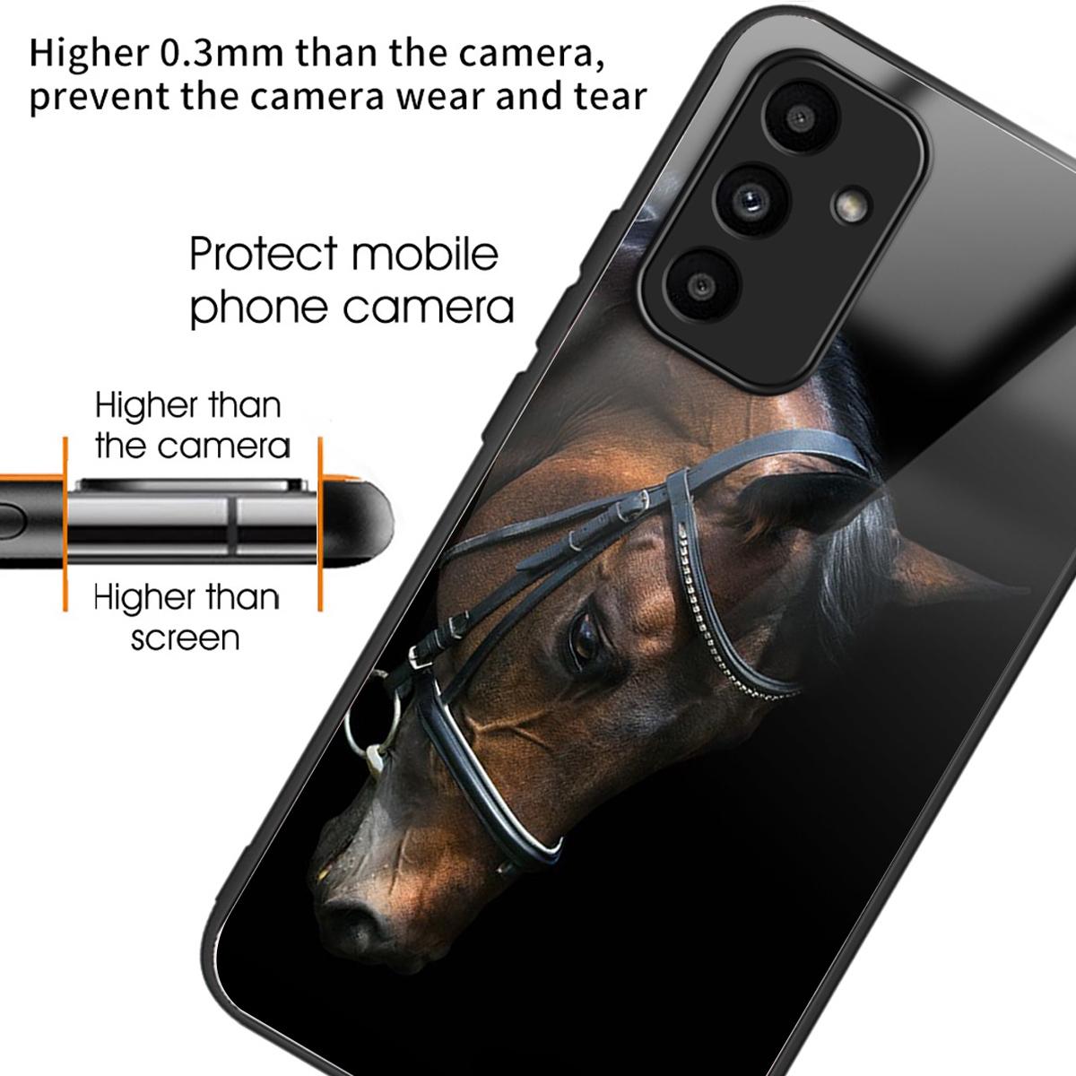 For Samsung Galaxy A15 4G/A15 5G Case TPU+Tempered Glass Pattern Printing Back Shell Horse Head
For Samsung Galaxy A15 4G/A15 5G Case TPU+Tempered Glass Pattern Printing Back Shell Horse Head