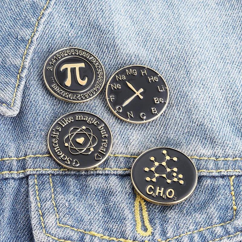 4 Pcs Black Round Badge Personalised Symbol Formula Pattern Alloy Accessories Brooch Pins for Clothes
4 Pcs Black Round Badge Personalised Symbol Formula Pattern Alloy Accessories Brooch Pins for Clothes