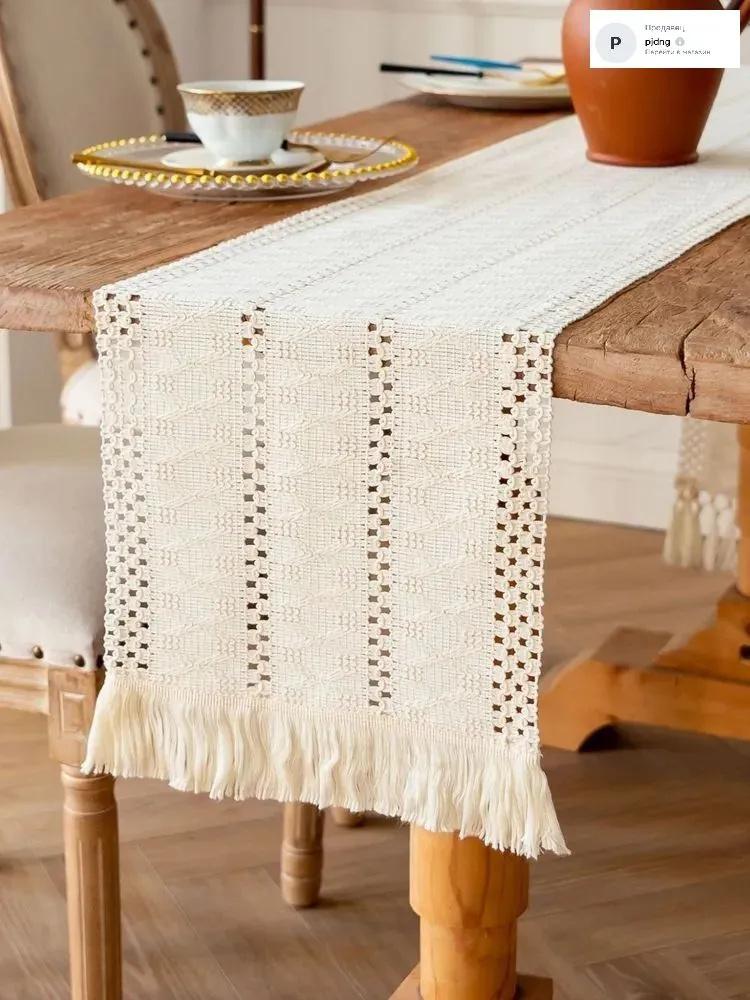 Cotton And Linen Table Runner With Color-blocked Tassels, Long Tablecloth, Festive Tea Table Runner Decoration 30*120cm белый
Cotton And Linen Table Runner With Color-blocked Tassels, Long Tablecloth, Festive Tea Table Runner Decoration 30*120cm белый