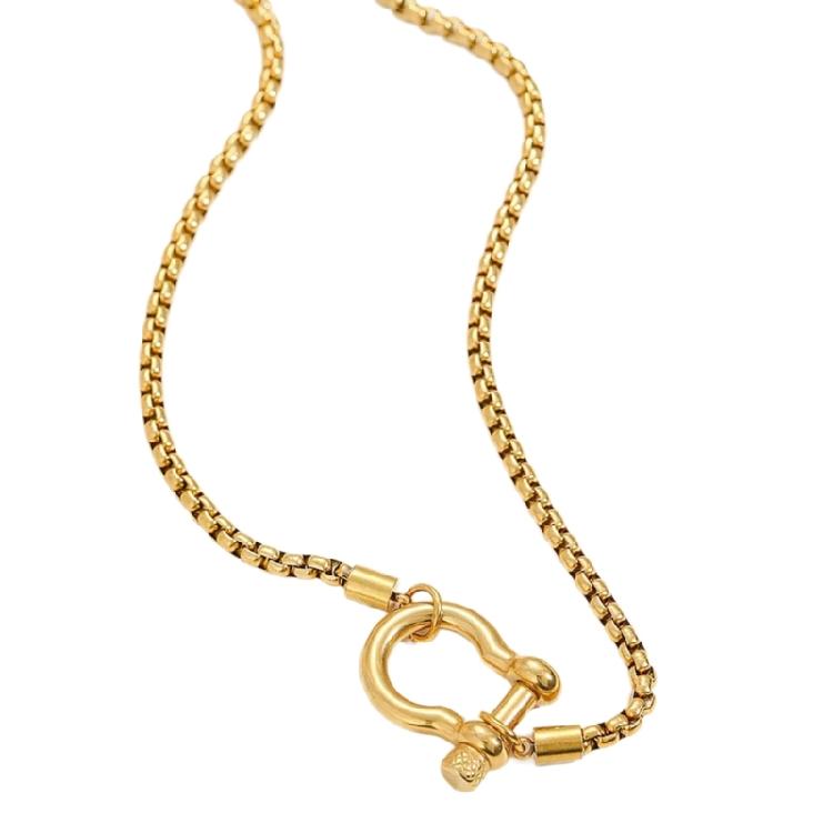 Carabiner Clip Necklace Unisex Design Titanium Steel Clavicle Chain Gold Plated For Fashion Lovers And Daily Wear
Carabiner Clip Necklace Unisex Design Titanium Steel Clavicle Chain Gold Plated For Fashion Lovers And Daily Wear