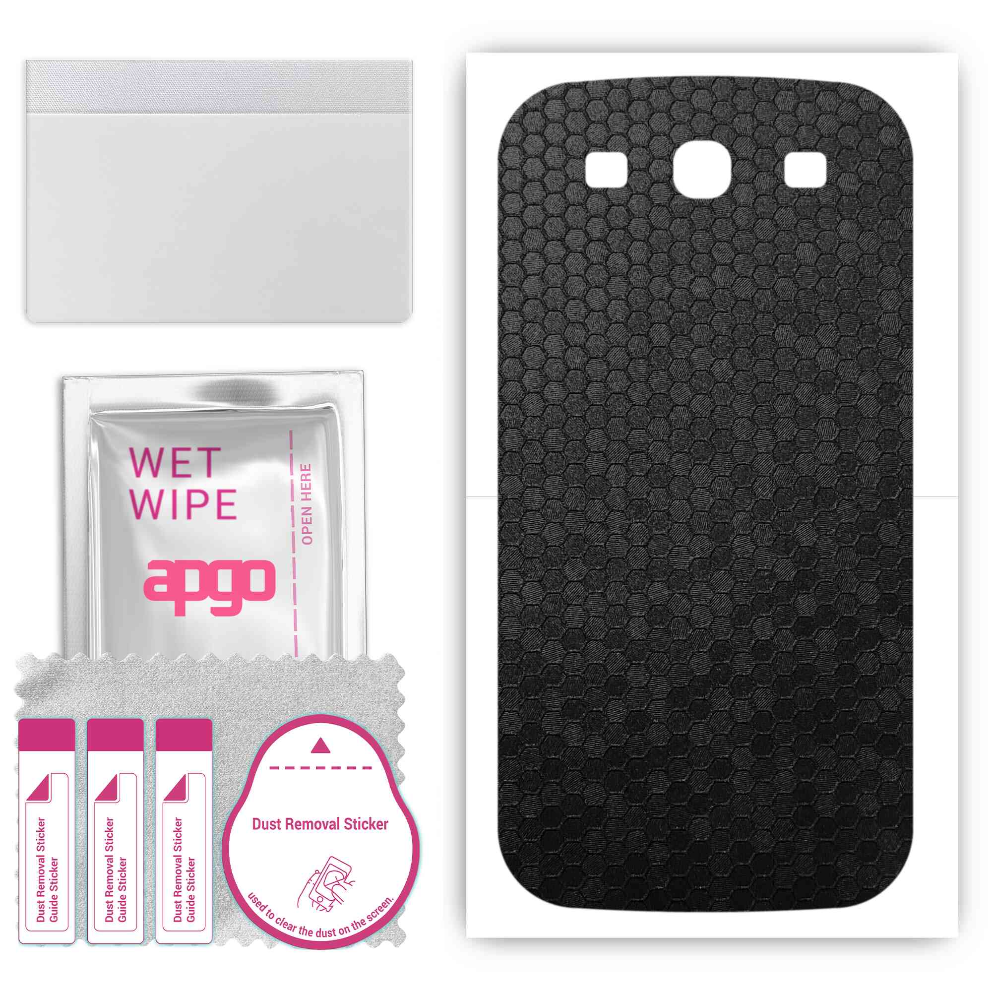 apgo Protective Skin Sticker for the back compatible with Samsung Galaxy S3 i9300, Wrap Film, Foil, Vinyl - Pattern Black Honeycomb
apgo Protective Skin Sticker for the back compatible with Samsung Galaxy S3 i9300, Wrap Film, Foil, Vinyl - Pattern Black Honeycomb