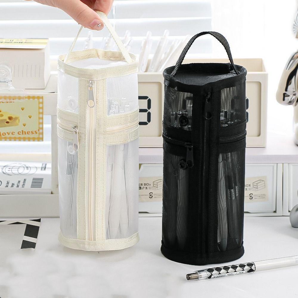 Portable Makeup Brushes Storage Bag Large Capacity Mesh Pen Holder Bag School Supplies чорний
Portable Makeup Brushes Storage Bag Large Capacity Mesh Pen Holder Bag School Supplies чорний
