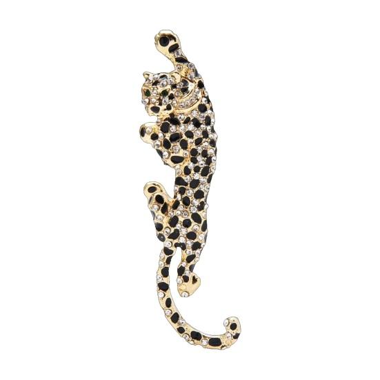 Women Brooch Sparkling Rhinestones Inlaid Leopard Shape Suit Lapel Pin Sweaters Collars Hats Bags Coats Scarves Badge Versatile Accessory 1
Women Brooch Sparkling Rhinestones Inlaid Leopard Shape Suit Lapel Pin Sweaters Collars Hats Bags Coats Scarves Badge Versatile Accessory 1