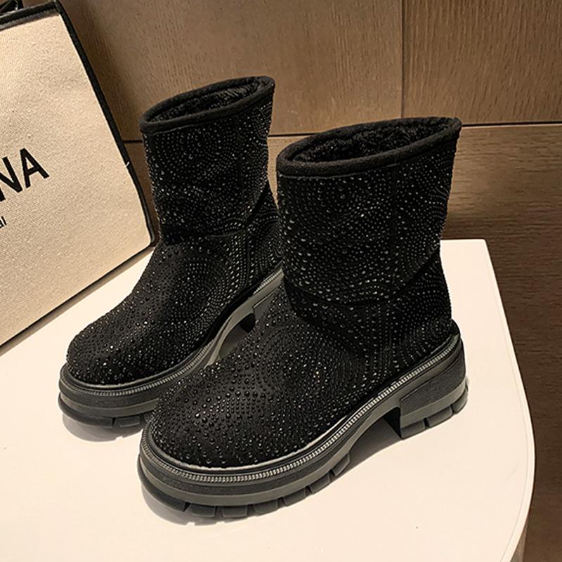 Crystal Women Ankle Boots High Heels Luxury Fashion Shoes for Woman Snow Boots Winter New Casual Warm Cozy Mujer De Botas 40 чорний
Crystal Women Ankle Boots High Heels Luxury Fashion Shoes for Woman Snow Boots Winter New Casual Warm Cozy Mujer De Botas 40 чорний