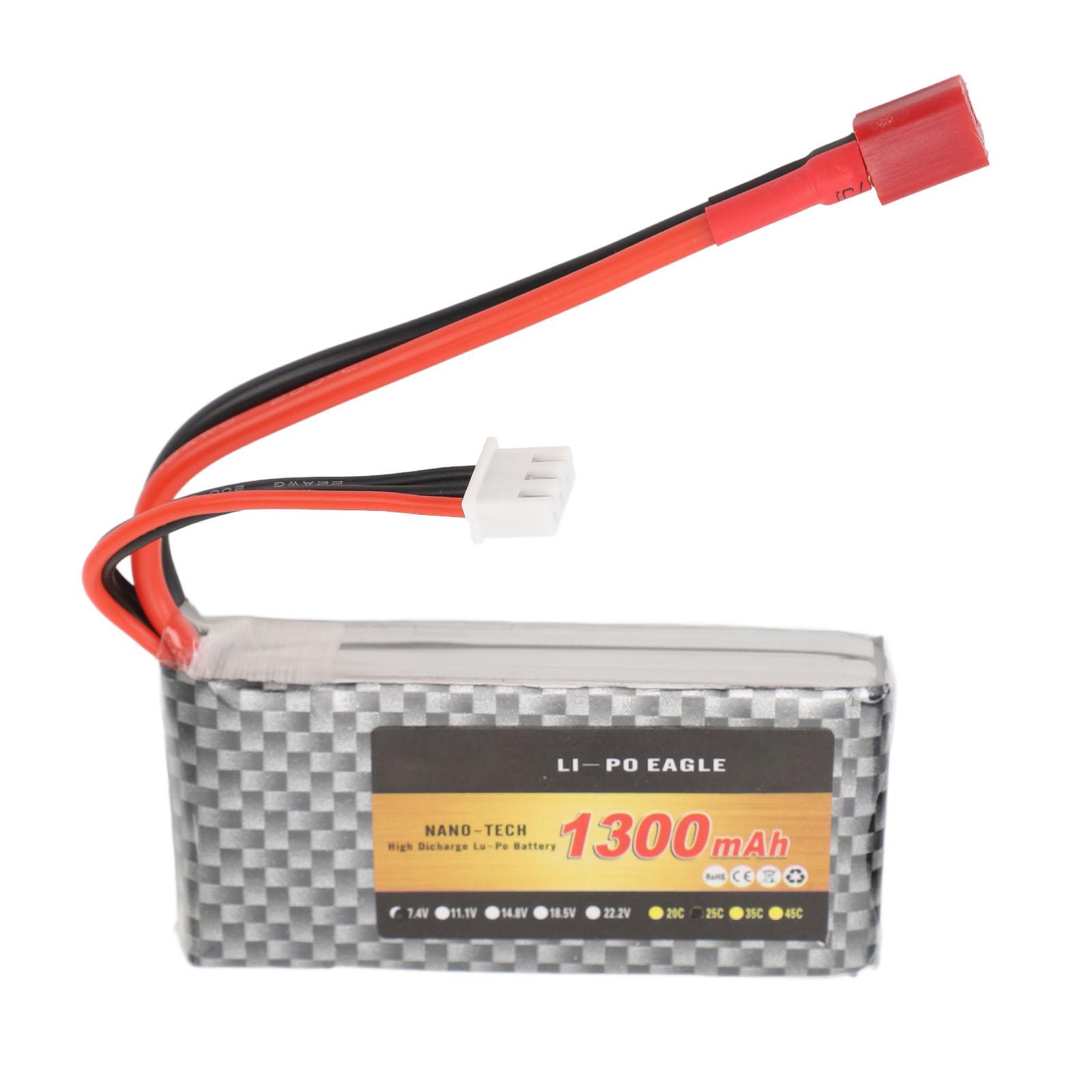7.4V 1300mAh 2S 25C Lithium Battery Remote Control Truck Car Battery Replacement with T Plug For Huina1575 RC Engineering Truck
7.4V 1300mAh 2S 25C Lithium Battery Remote Control Truck Car Battery Replacement with T Plug For Huina1575 RC Engineering Truck