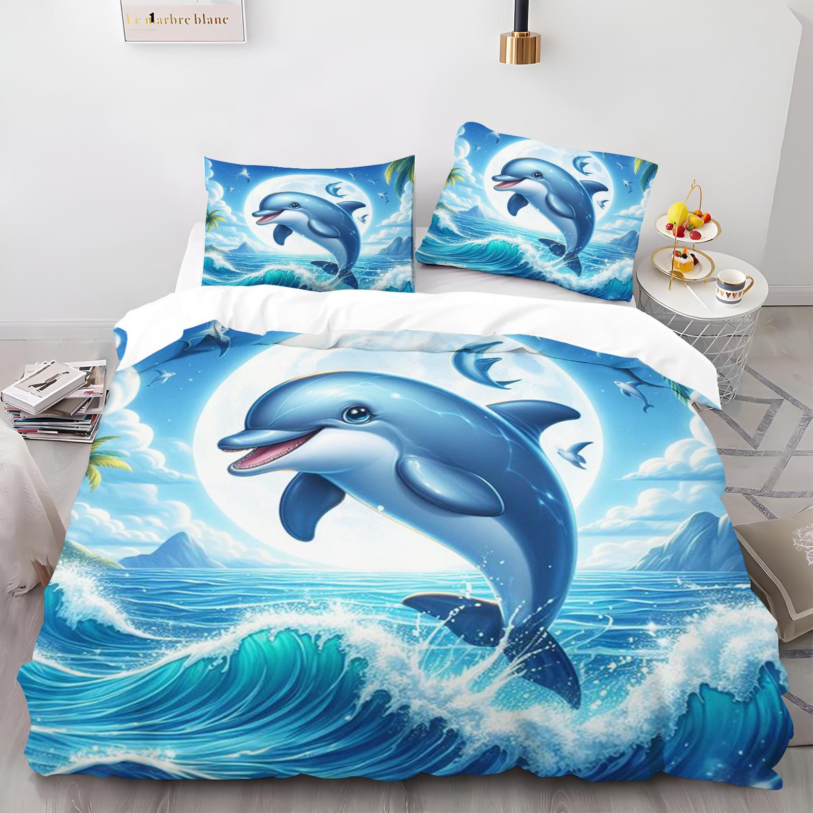 Cartoon Dolphin Duvet Cover Girls Like Home Pillowcase Set Adult Bedroom Children Comforter Bedding 90x200cm
Cartoon Dolphin Duvet Cover Girls Like Home Pillowcase Set Adult Bedroom Children Comforter Bedding 90x200cm