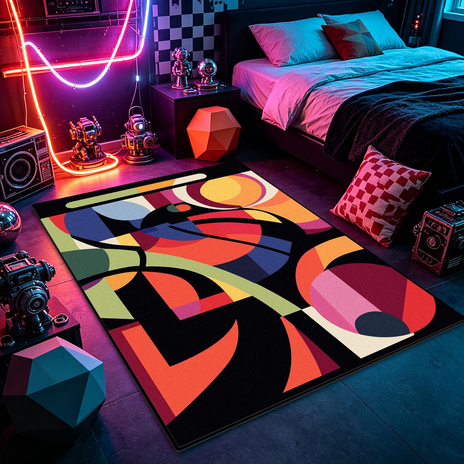 Modern Cyber Style Bedroom Bedside Mat Machine Washable Short Velvet Large Parlor Geometric Rug Kitchen Soft Non-slip Carpet 60x90cm
Modern Cyber Style Bedroom Bedside Mat Machine Washable Short Velvet Large Parlor Geometric Rug Kitchen Soft Non-slip Carpet 60x90cm