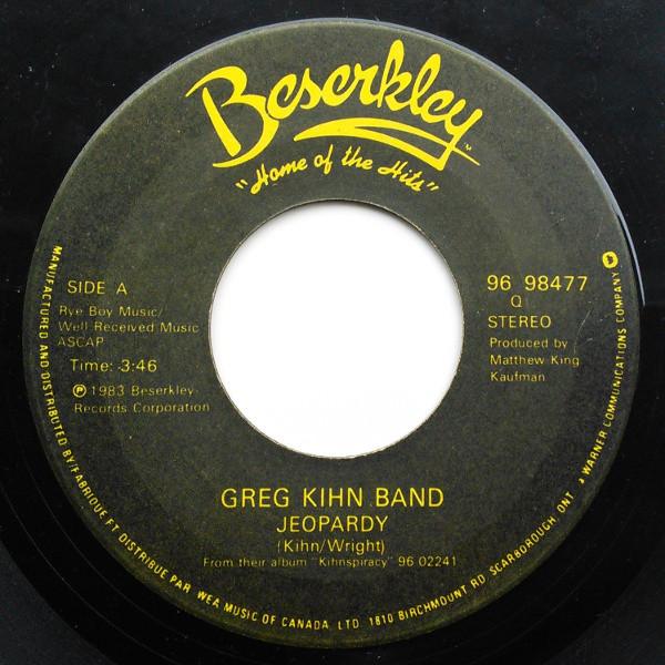 7inch Record GREG KIHN BAND - Jeopardy 9698477 BESERKLEY 1983 Canada Dance & Electronica Used
7inch Record GREG KIHN BAND - Jeopardy 9698477 BESERKLEY 1983 Canada Dance & Electronica Used
