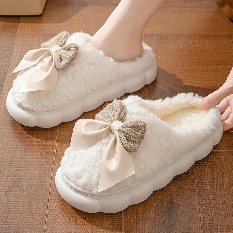 Winter Warm Fur Slippers for Women Cute bow House Non Slip Soft Shoes Comfort Flat Heel Home Indoor Bedroom Plush Slippers 36-37 хаки
Winter Warm Fur Slippers for Women Cute bow House Non Slip Soft Shoes Comfort Flat Heel Home Indoor Bedroom Plush Slippers 36-37 хаки