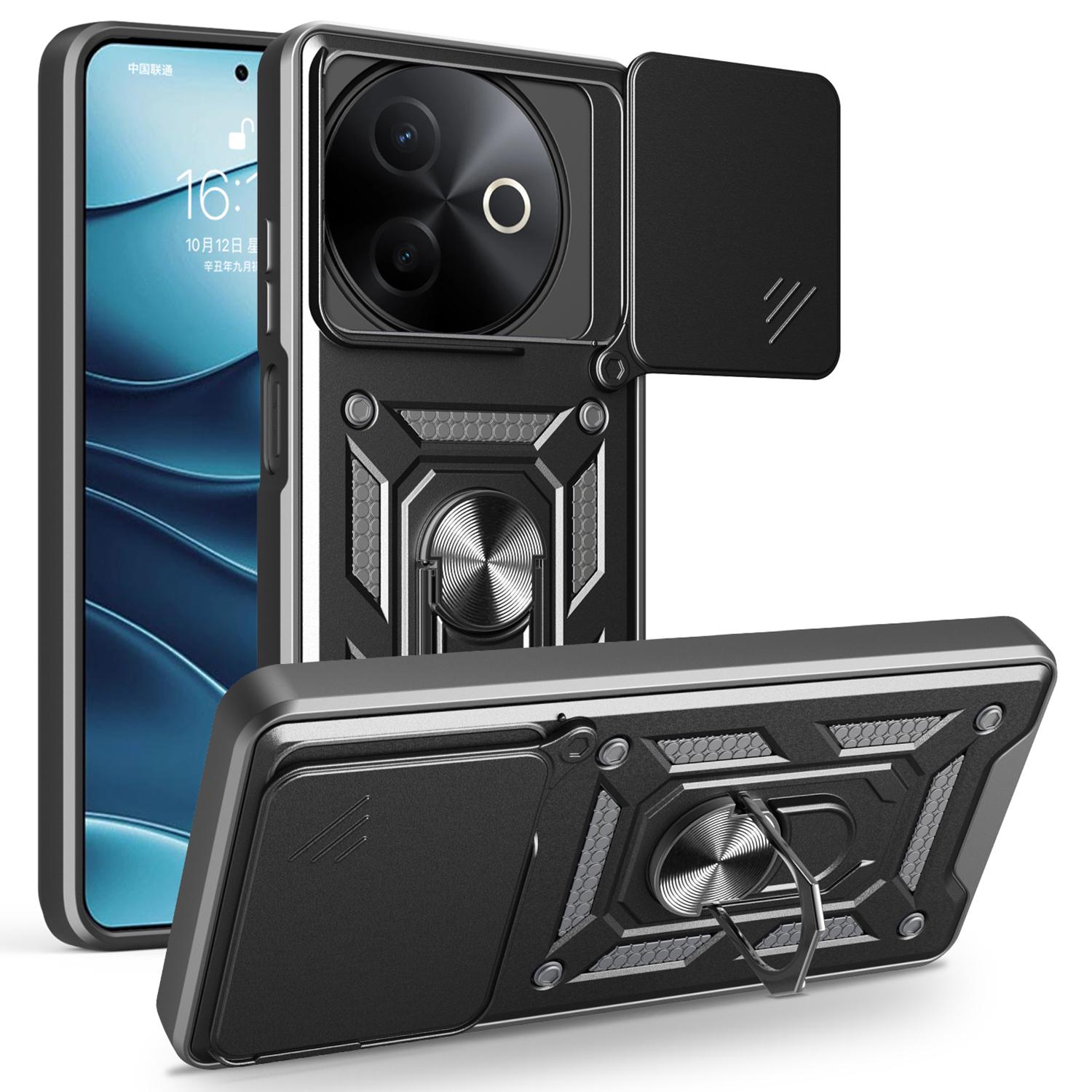 For vivo Y39 5G/Y300i 5G Case with Slide Camera Lid PC+TPU Kickstand Phone Cover Black
For vivo Y39 5G/Y300i 5G Case with Slide Camera Lid PC+TPU Kickstand Phone Cover Black