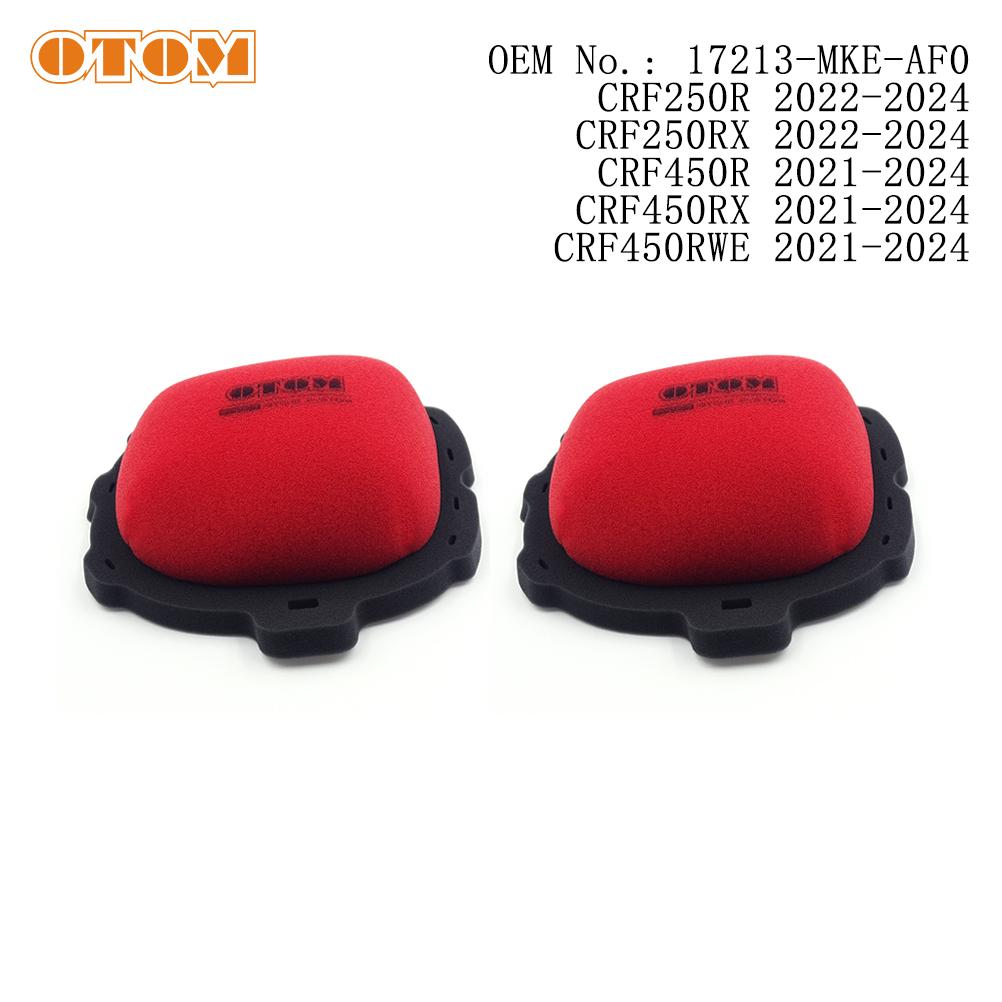 OTOM Motorcycle Air Filter Intake Cleaner Dual Foam Layer Sponge For HONDA CRF250R CRF450R 2004-2024 Air Filter Element CRF250R 22-24 (2pcs
OTOM Motorcycle Air Filter Intake Cleaner Dual Foam Layer Sponge For HONDA CRF250R CRF450R 2004-2024 Air Filter Element CRF250R 22-24 (2pcs