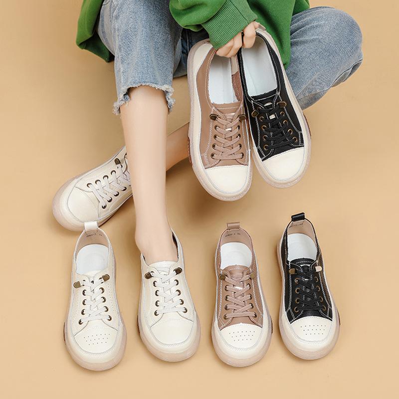 Cowhide little white shoes women and women breathable shallow mouth soft sole versatile one pedal single shoes flat baseplate shoes 35
Cowhide little white shoes women and women breathable shallow mouth soft sole versatile one pedal single shoes flat baseplate shoes 35