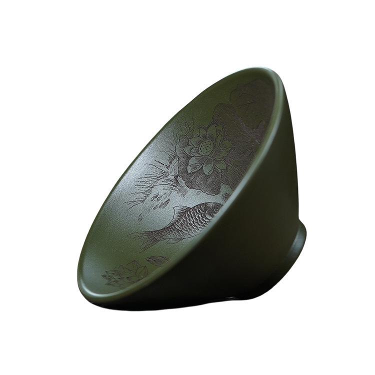 120ml Yixing Zisha Douli Lotus Teacup Zen Tea Bowl Sample Tea Cup Tea-tasting Smelling Cup Chazhan Master Cups Cha Decoration
120ml Yixing Zisha Douli Lotus Teacup Zen Tea Bowl Sample Tea Cup Tea-tasting Smelling Cup Chazhan Master Cups Cha Decoration